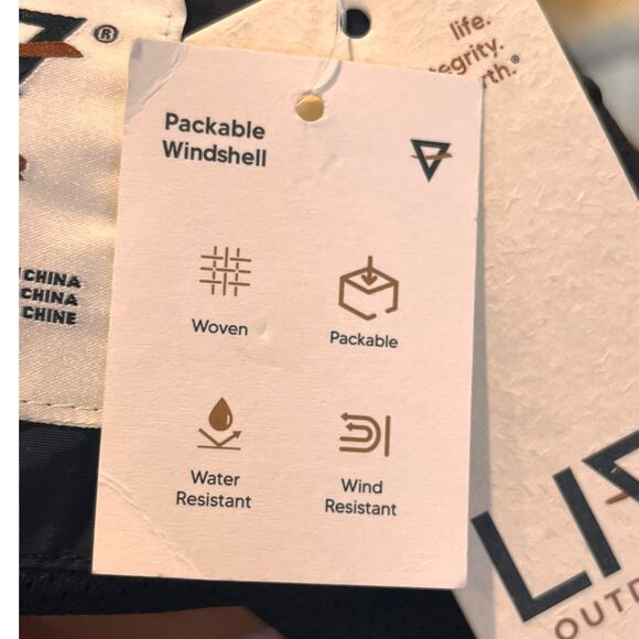 Liv Outdoor Womens Jacket Packable Hooded XL/1X Wind/Water Resistant Black - Picture 10 of 12